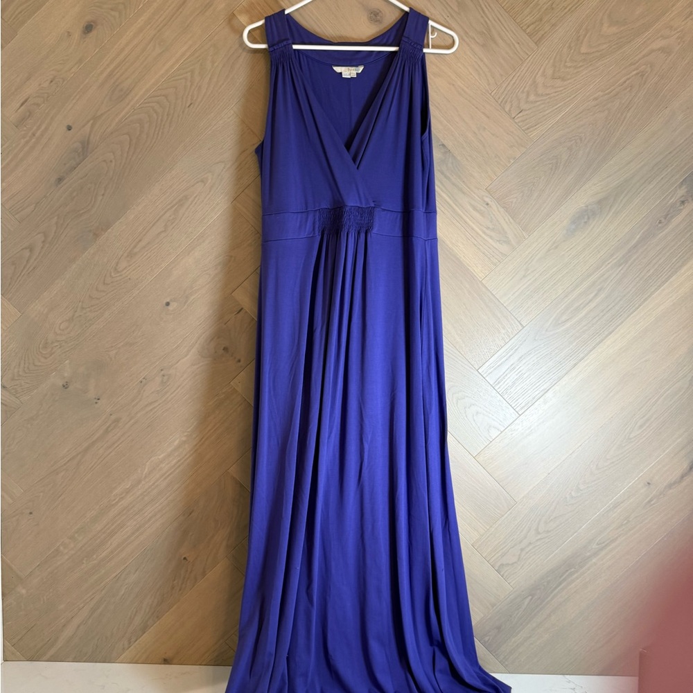 Boden Sleeveless Purple Maxi Dress